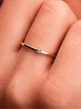 Pandora 14k Gold Lab-Grown Diamond Single Stone Ring
